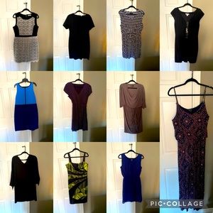 13 dresses- size L,XL, 14 & 16